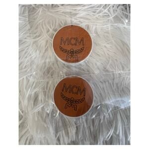 Authentic MCM Upcycled Pop Sockets for Phone Set of 2 New Luxury Designer